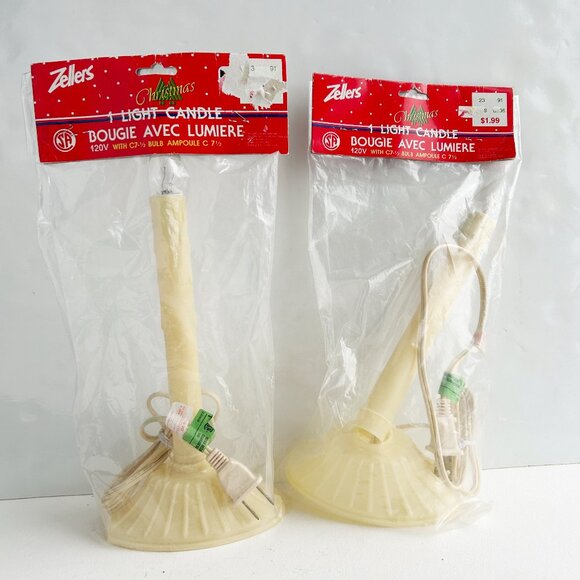 Vintage Zellers Electric Single Clear Bulb Christmas Candles - Picture 1 of 2